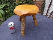 Small Rustic Fenterliegh Wooden 3 Legged Stool, Milking Stool, Small Table