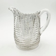 19th CENTURY CUT GLASS CREAM / MILK JUG 3½ INCHES
