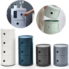 Round ABS Bedside Cabinet