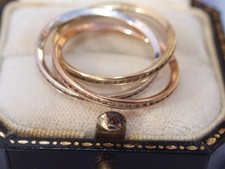 9ct yellow rose white gold CZ