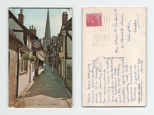 Postcard ledbury church lane - ledbury,