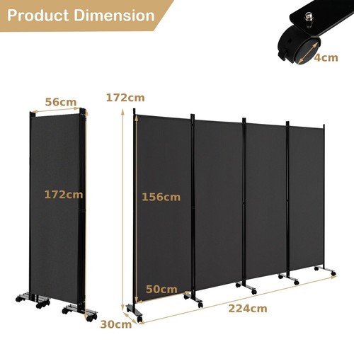 Rolling panel room divider - rolling,
