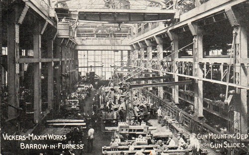 Early postcard gun mounting - postcard,