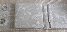 NEXT Blackout Grey Scroll Floral Lined Eyelet Curtains W 53" x 54" Drop