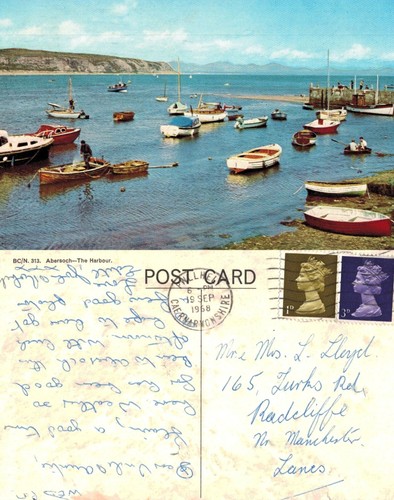 Vintage postcard abersoch - postcard,