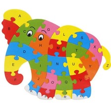 Wooden alphabet numbers jigsaw - wooden, alphabet/numbers