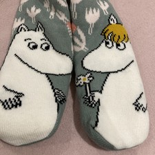Moomin Slipper Socks New+ Tags Womens Size 4-7 Non Slip Fleece Lined Cosy Feet