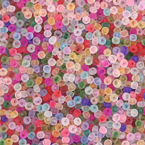 4mm matte glass seed beads - glass,