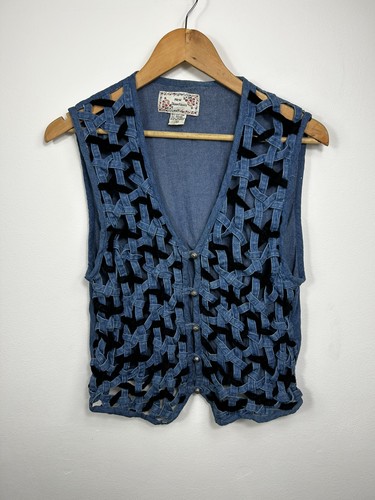 Vintage blue denim - blue,