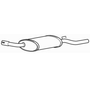 Rear exhaust silencer back - silencer,