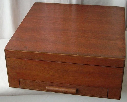 Mahogany box with drawer and - with,