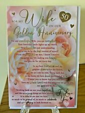 Golden Wedding Anniversary For My Wife On Our 50 yrs Card - Foil Finish