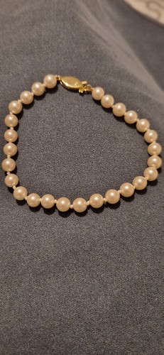 Vintage pearl bracelet gold - pearl, bracelet,