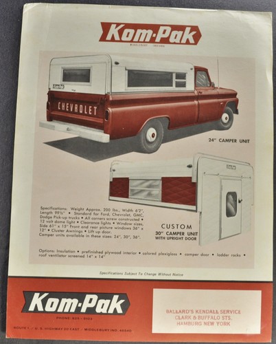 1967 kom pak pickup truck - kom-pak,
