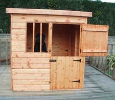 Wooden Deluxe Dog Kennel Large Pinelap Outdoor Pet House Fully Tongue & Grooved