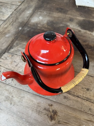 Vintage asahi japan red - vintage, enamel