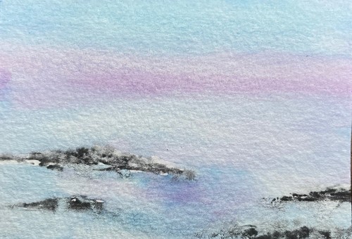 Original watercolour seascape - original,