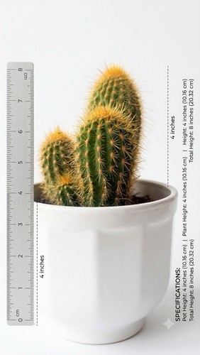 Golden barrel cactus white - cactus, in