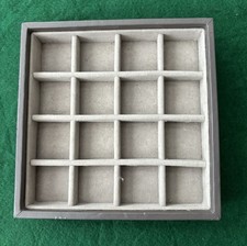 Stackers Jewellery Tray Insert, Charm Mink and grey velvet criss cross