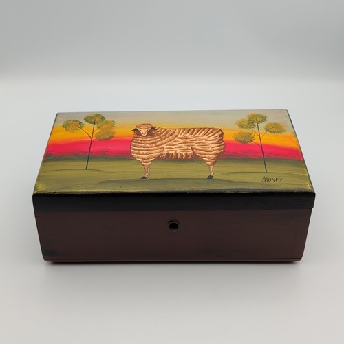 Vtg hand painted primitive - hand,