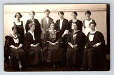 Social History RPPC: Women In Academic Gowns. Unposted.