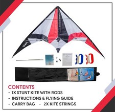 Vioaire Stunt Kite Apex | Easy to Fly | Perfect for Both Kids and Adults