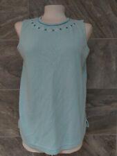 LADIES TOP SIZE 12 BY BON MARCHE MINT GREEN VEST TOP FLORAL PRINT SIZE SMALL