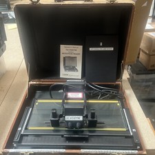 VISIDYNE Microfiche Reader Model SKII-A Mag. 24X Vintage Portable Case AS IS