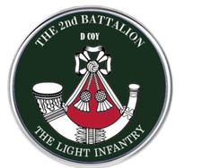 2nd Battalion The Light Infantry D Company Military Lapel pin Badge 25mm