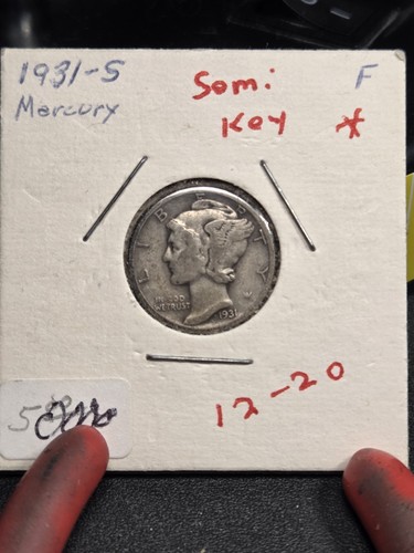 1931 mercury dime - dime, original