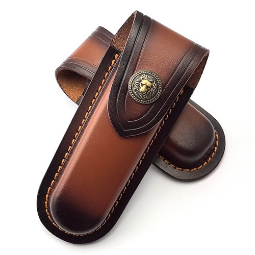 Fold knife sheath cowhide - fold,