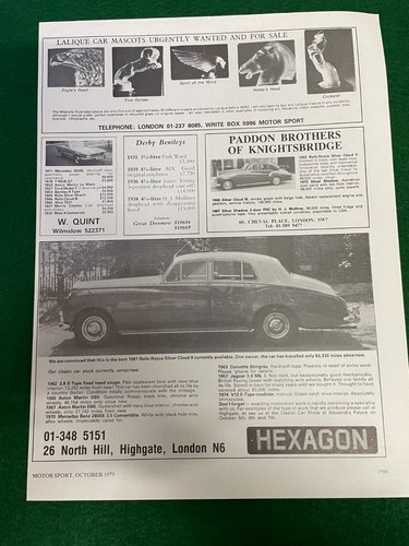 Hexagon london 1961 rolls - 1961,