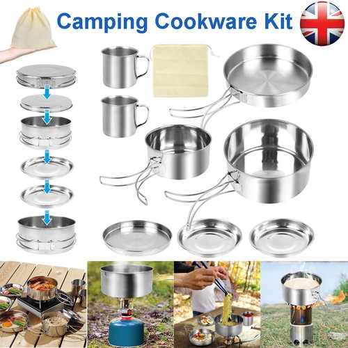 8pcs portable camping cookware - portable,