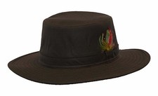 Walker & Hawkes Bush Feather Bushman Hunting Aussie Outback Hat 100% Cotton