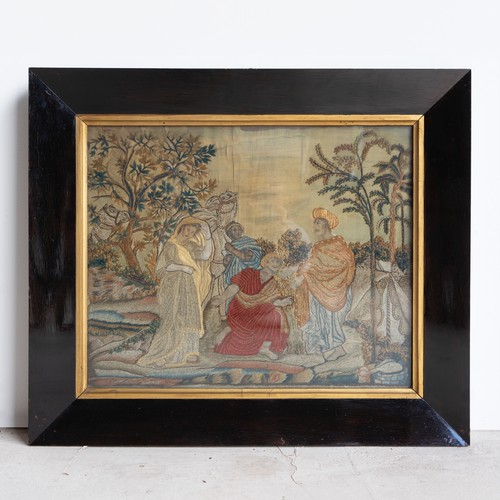 Large antique regency silkwork - large,