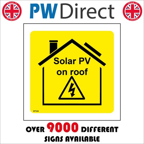 Sign solar roof - pv, on
