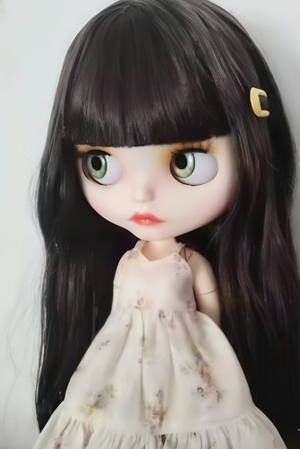 Blythe doll brown black - doll, hair