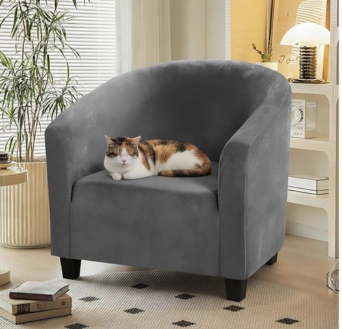 Velvet tub chair - velvet,