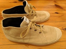 NOVESTA MEN'S OFF WHITE HIGH HI TOP SUEDE TRAINERS SHOES EXCELLENT EU 43 UK 9