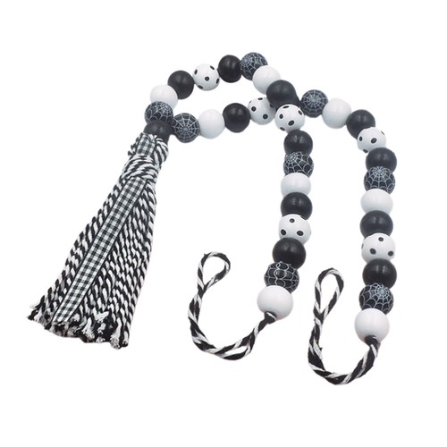 Wooden bead drape tie wood - wooden,