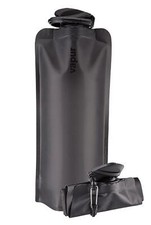 Vapur 1L Water Drink Bottle Wide Mouth Foldable Freezable FlatPak Blackout