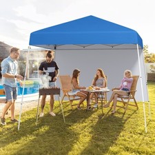 Foldable Outdoor Patio Shelter Gazebo Portable Backpack-Blue