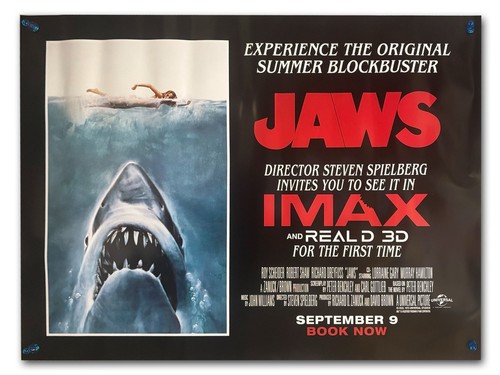 Jaws original quad poster - jaws, u.k.