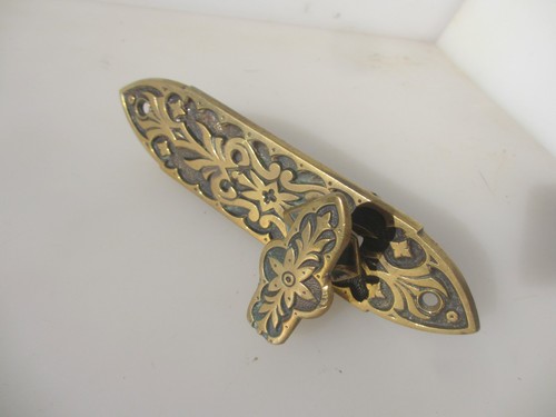 Victorian brass door bell pull - brass,