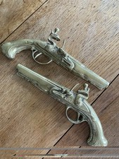 PAIR OF  Vintage Brass Flint