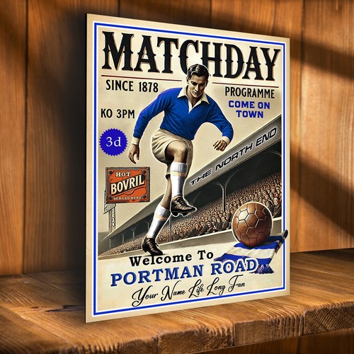 Personalised ipswich football - personalised,