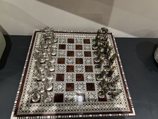 Luxury Handmade Egyptian Chess Set With Mother Of Pearl Inlay