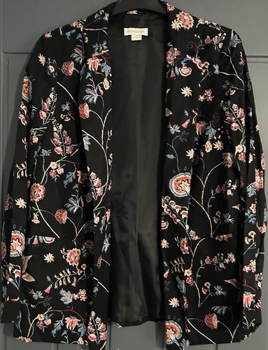 Monsoon floral black jacket - black,