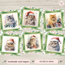 6 Christmas Cats Card Making