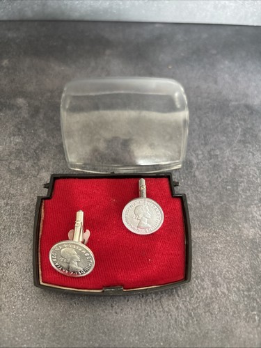 1965 lucky sixpence cufflinks - lucky,